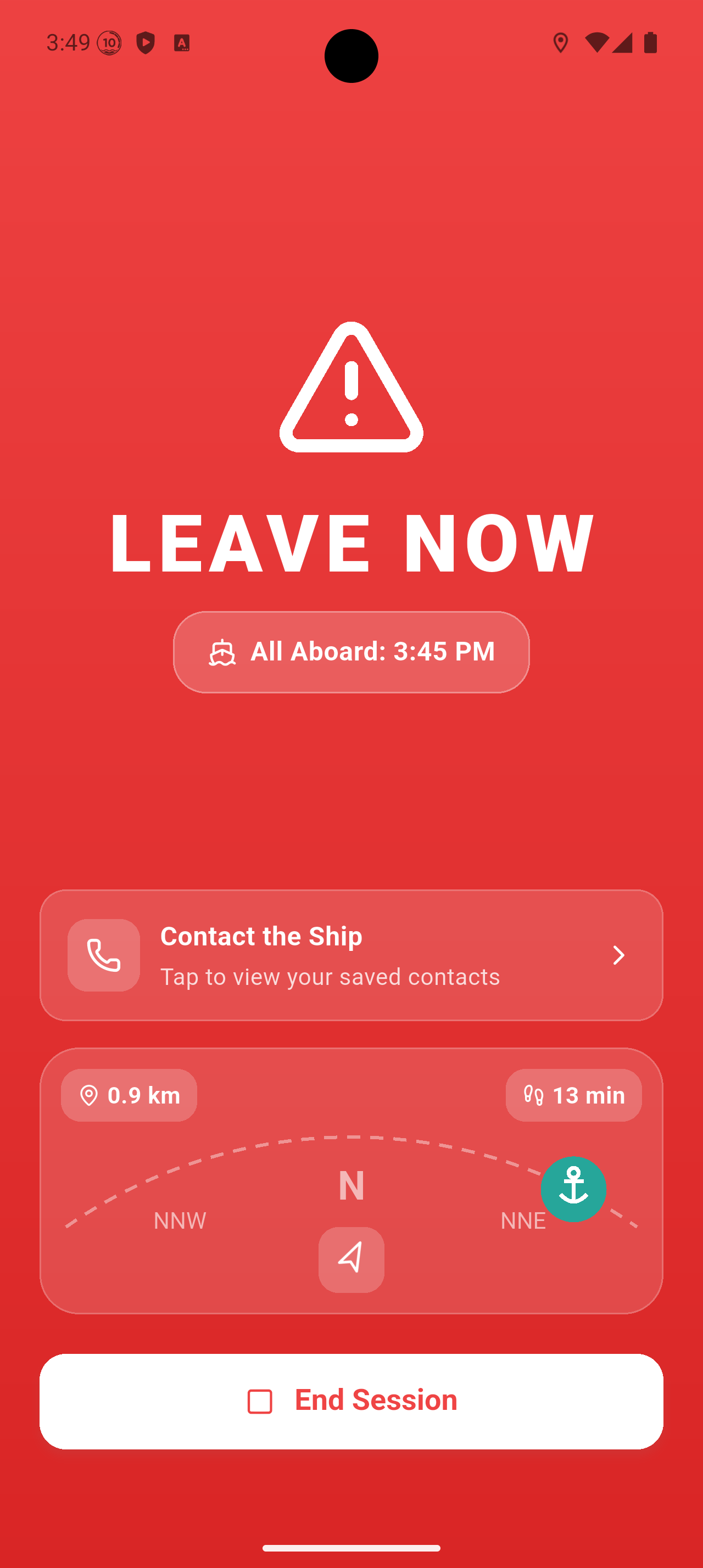 Alarm Screen