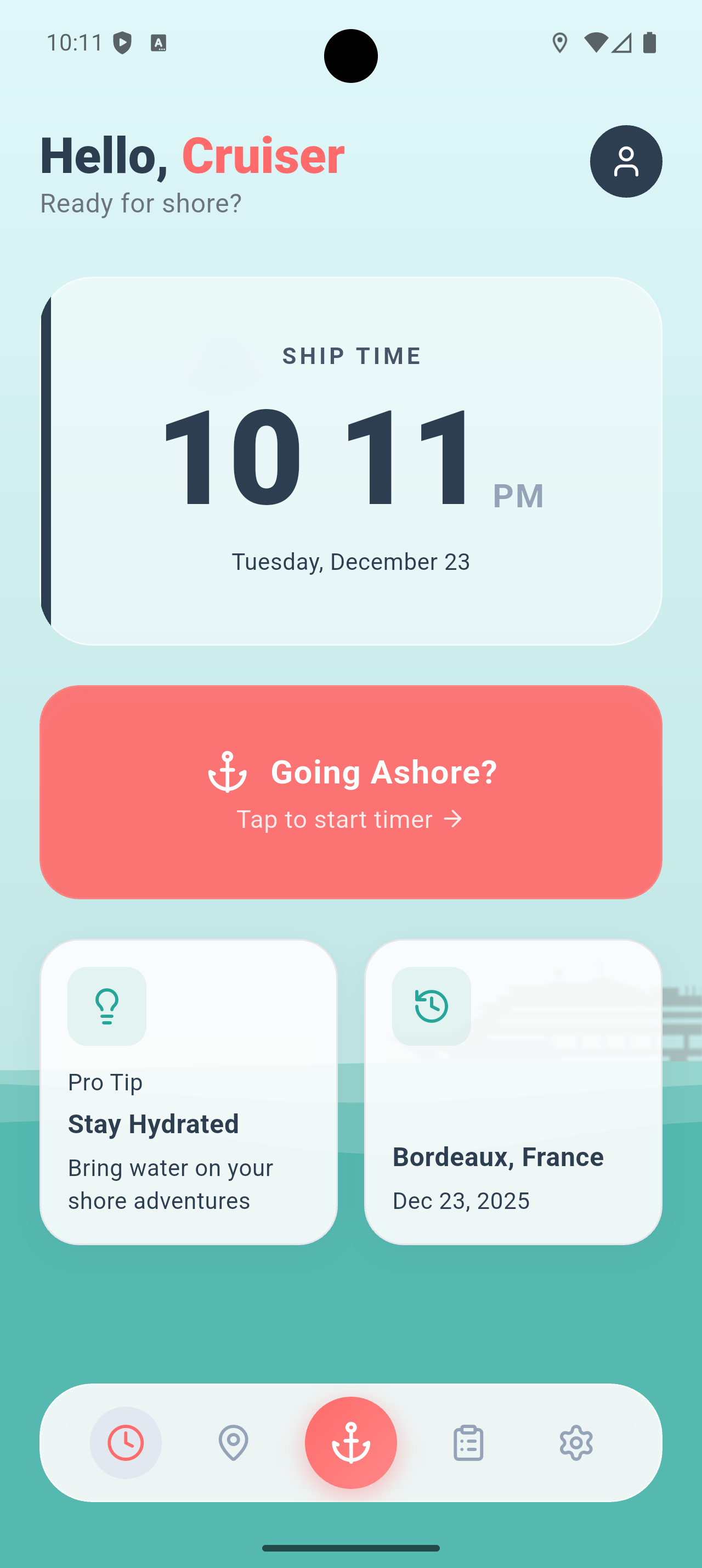 ShoreTimer App