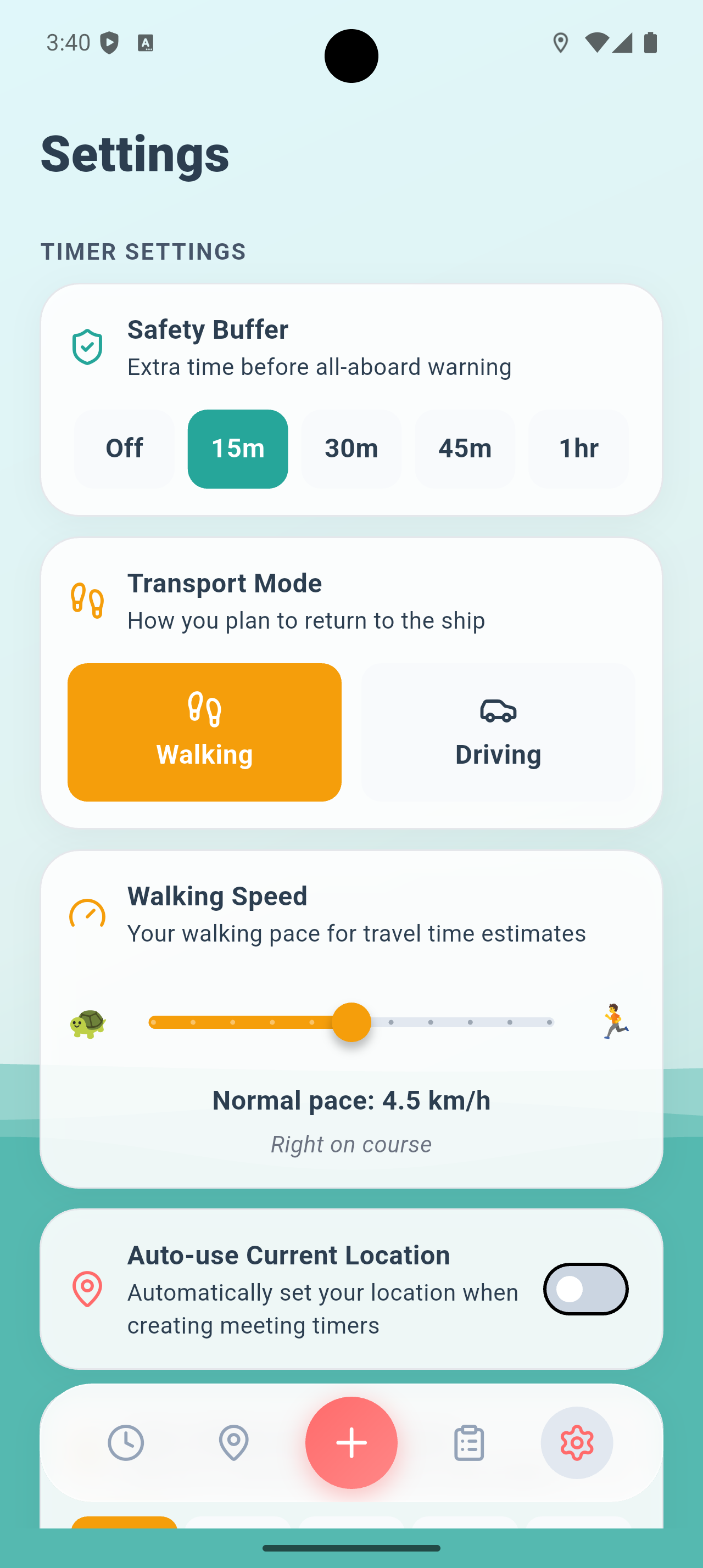 Settings Screen
